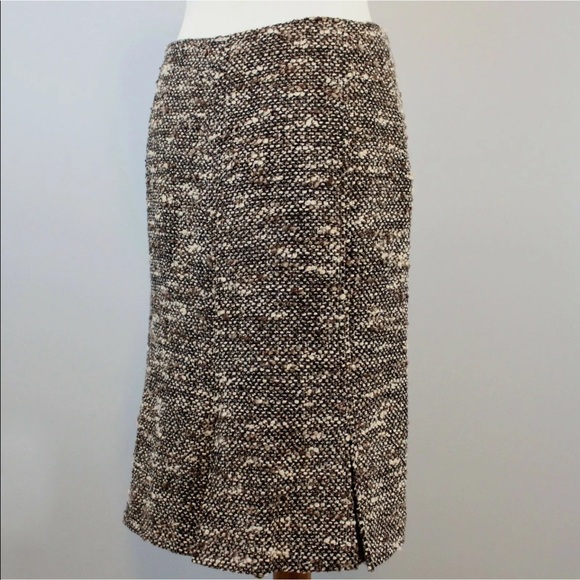 Valentino Boucle Wool Sz 8 Box Pleat Knee Length - Picture 4 of 8